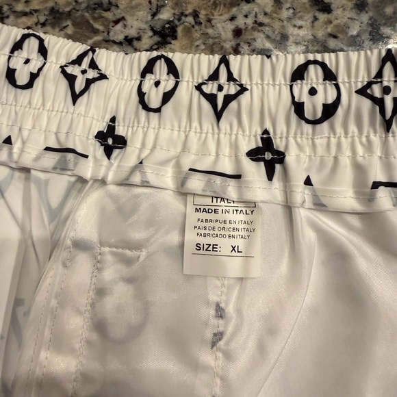 Louis Vuitton Monogram Black and White Swim Trunks - Picture 5 of 5